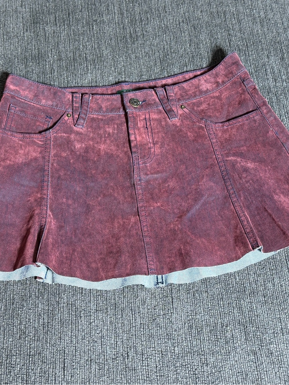 wild fable Washed Maroon Denim Skort